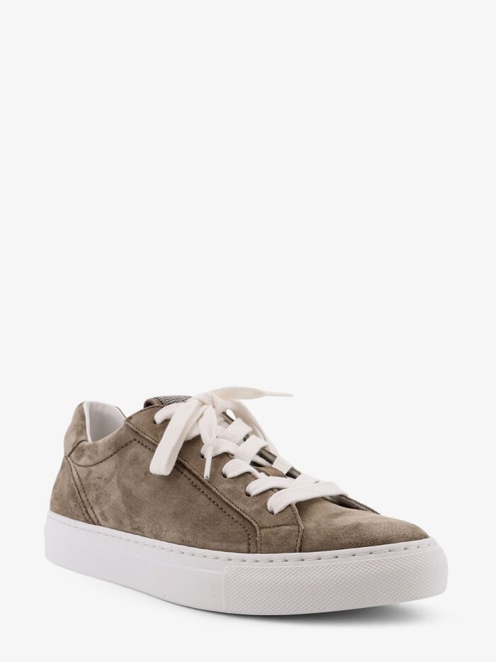 Brunello Cucinelli Suede Sneakers With Monile Details