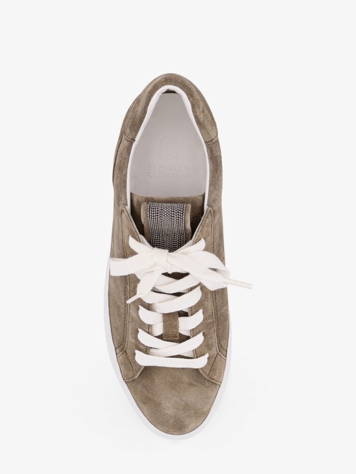 Brunello Cucinelli Suede Sneakers With Monile Details