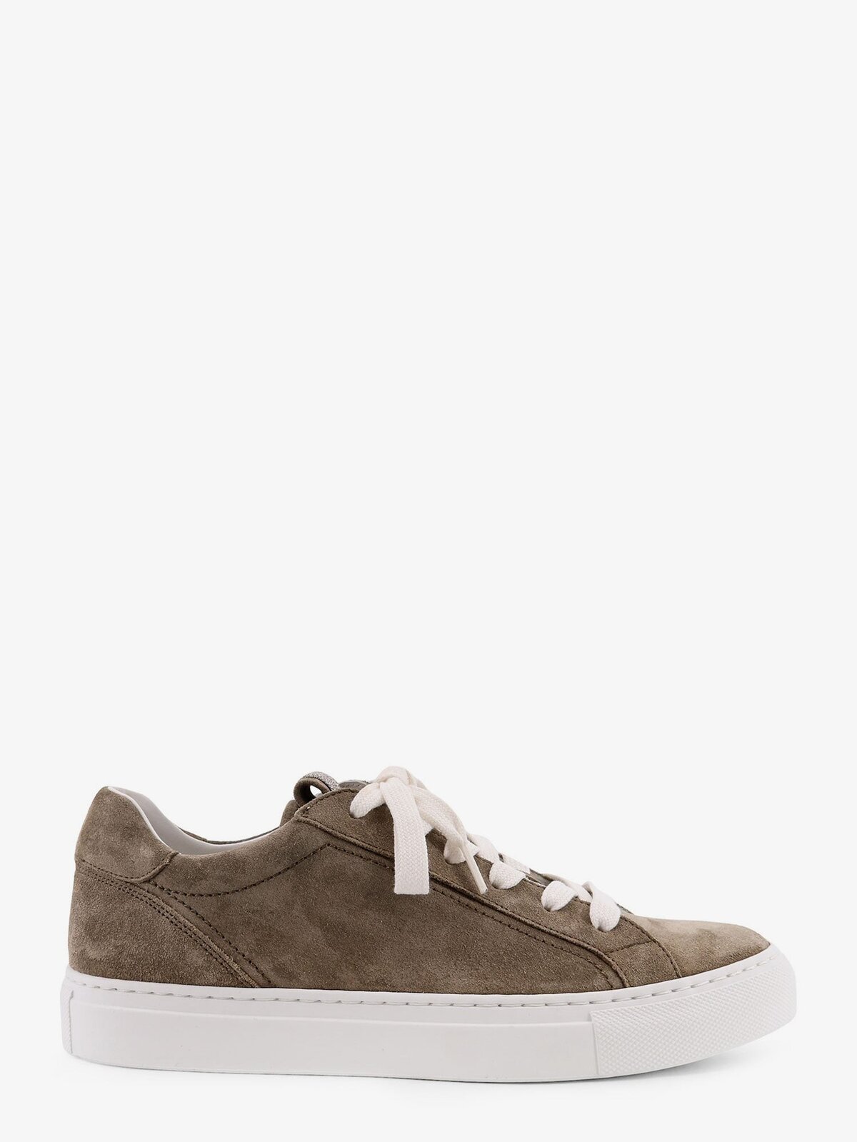Brunello Cucinelli Suede Sneakers With Monile Details
