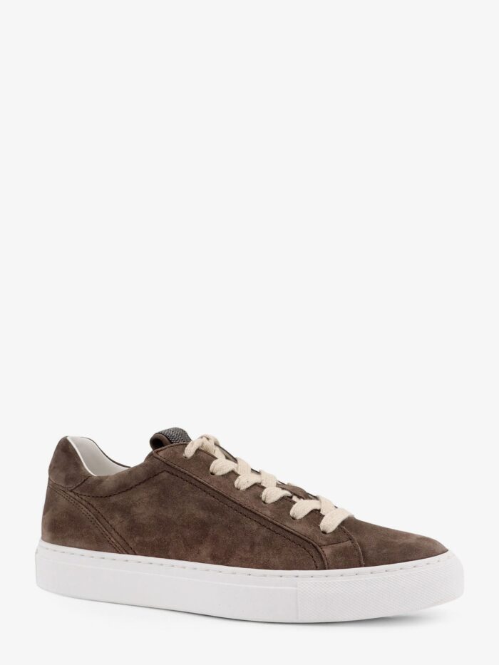 Brunello Cucinelli Suede Sneakers With Monili Detail