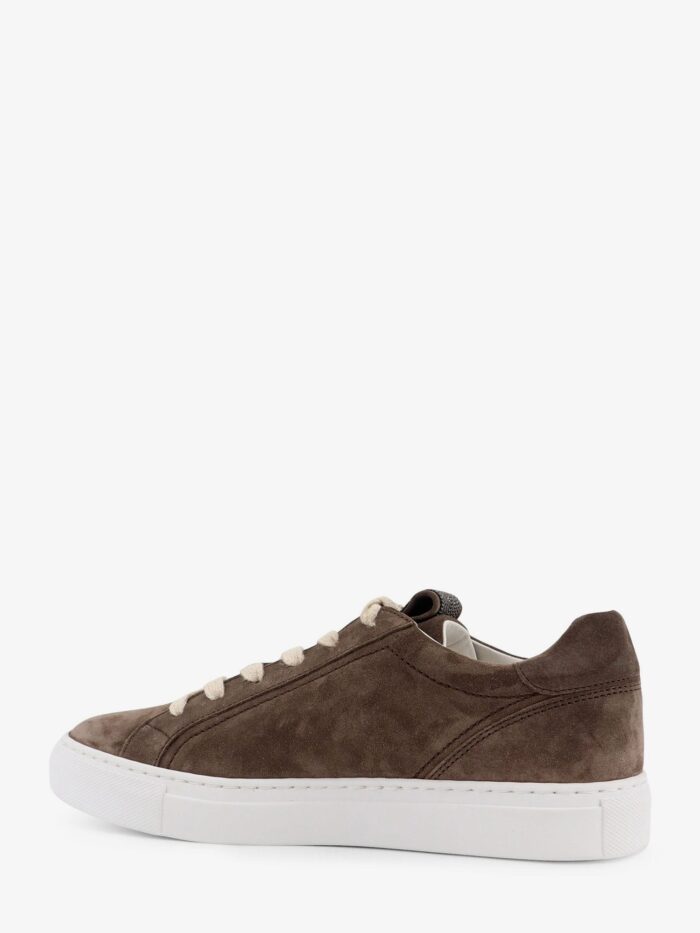 Brunello Cucinelli Suede Sneakers With Monili Detail