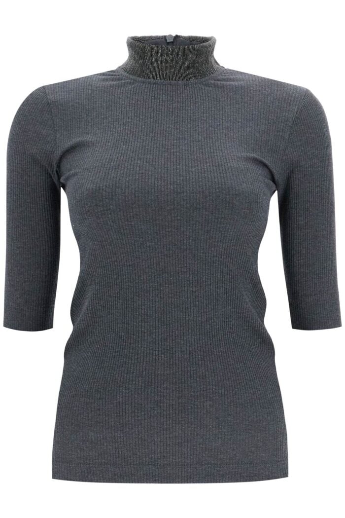 BRUNELLO CUCINELLI T-shirt With Precious Ribbed