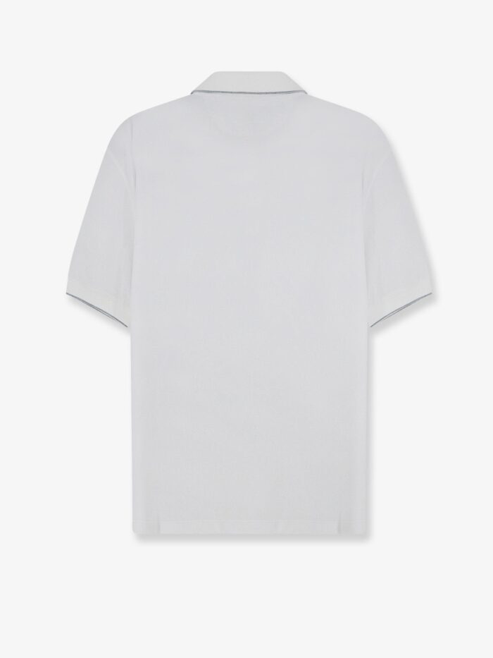 Brunello Cucinelli Technical Fabric Polo Shirt With Embroidered Logo On The Front