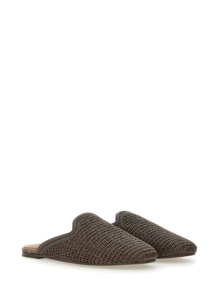 Brunello Cucinelli TECHNO RAFFIA SLIPPER