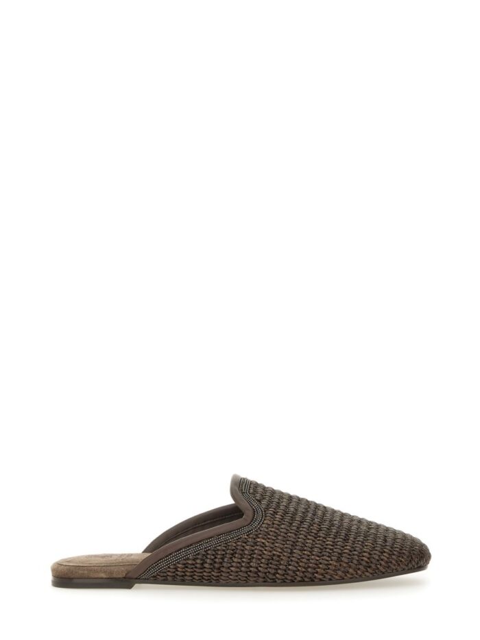 Brunello Cucinelli TECHNO RAFFIA SLIPPER