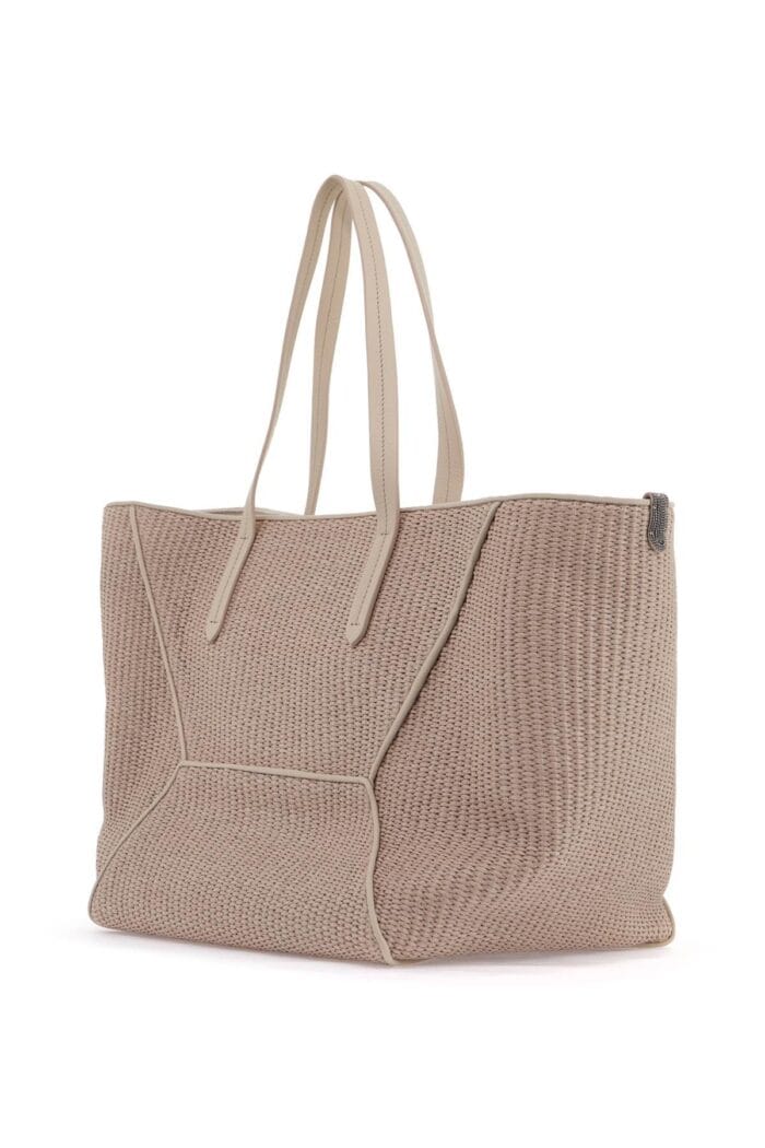 brunello cucinelli "techno raffia tote BRUNELLO CUCINELLI "techno Raffia Tote