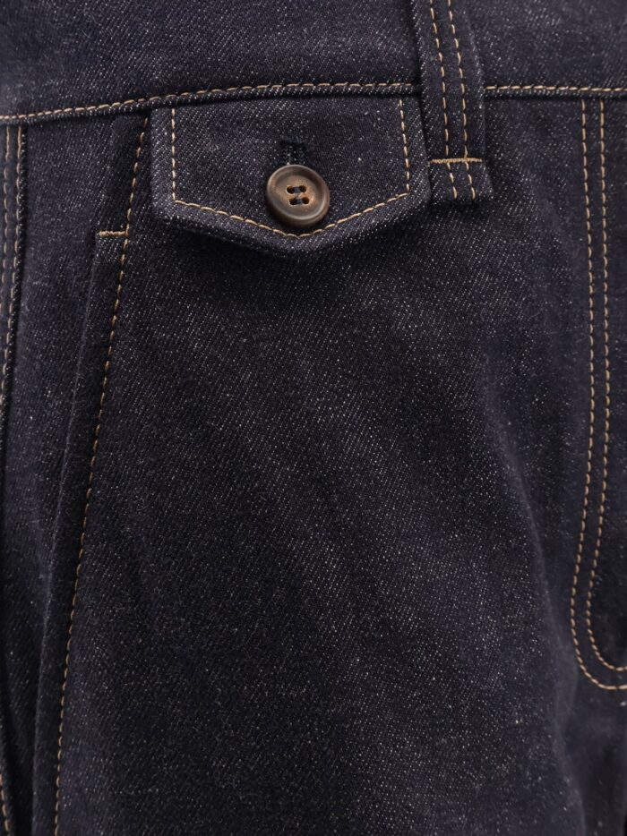 Brunello Cucinelli The Sartorial Square Jeans With Contrasting Stitiching
