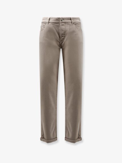 Brunello Cucinelli Traditional Fit Cotton Trousers