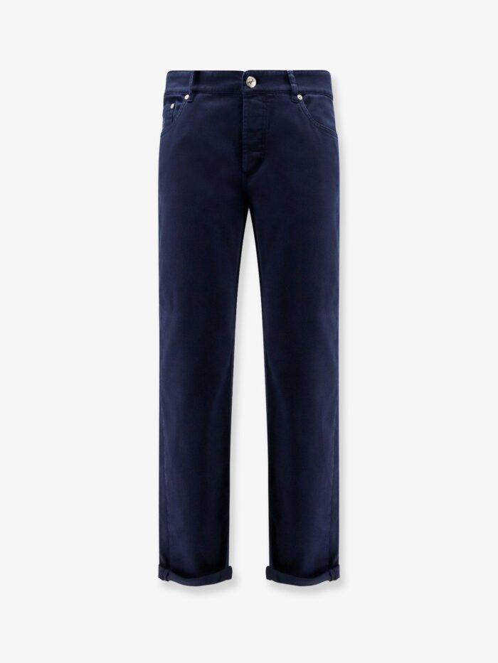 Brunello Cucinelli Traditional Fit Cotton Trousers