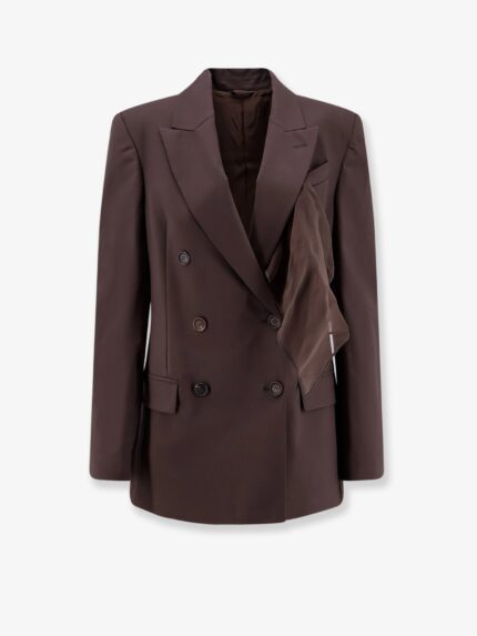 Brunello Cucinelli Tropical Luxury Wool Blazer With Monili