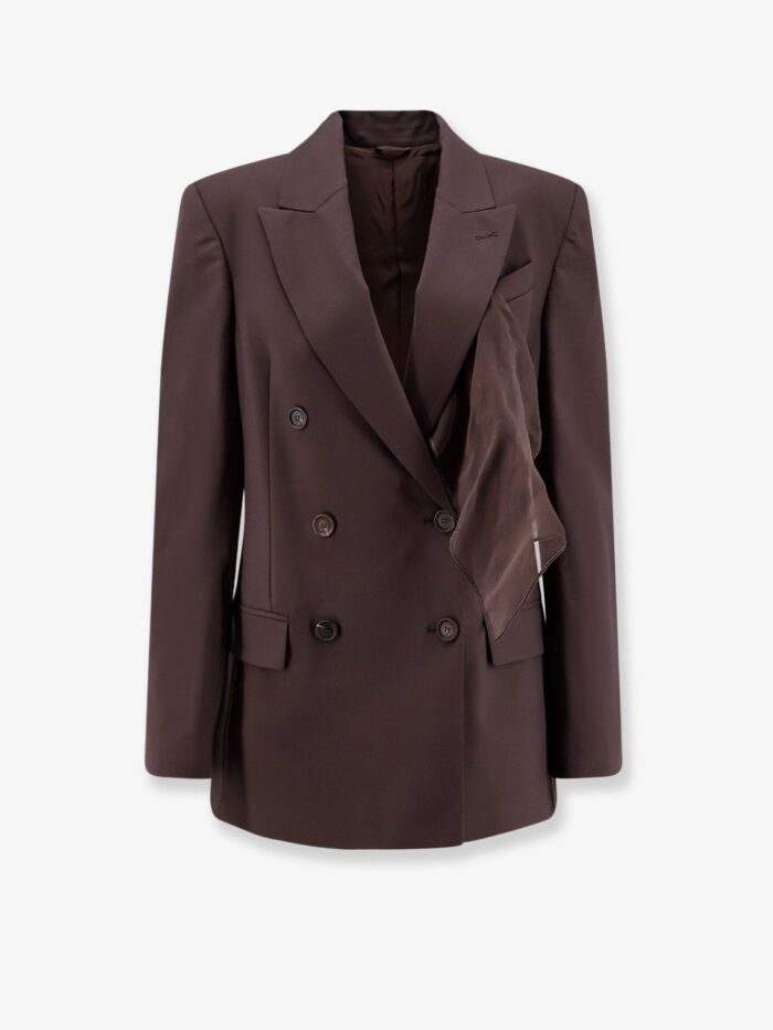 Brunello Cucinelli Tropical Luxury Wool Blazer With Monili