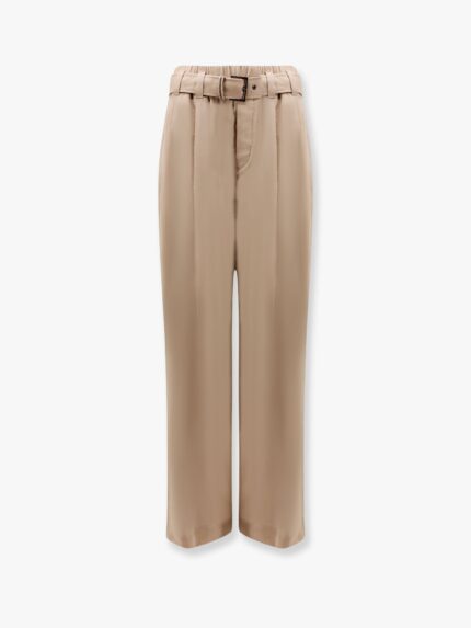 Brunello Cucinelli Trouser With Belt And Monili Detail