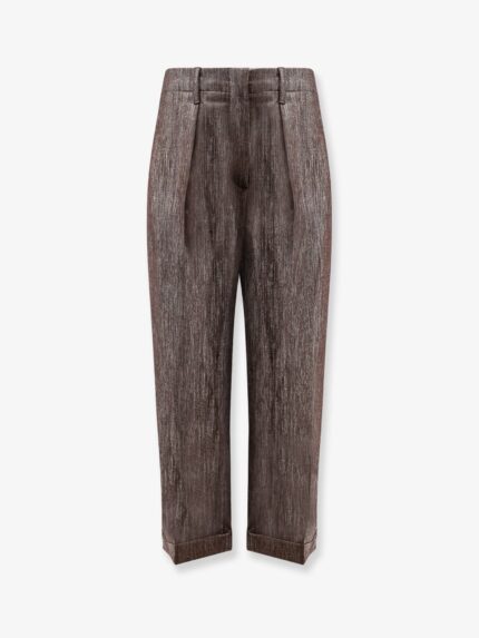 Brunello Cucinelli Trousers With Lurex Effect