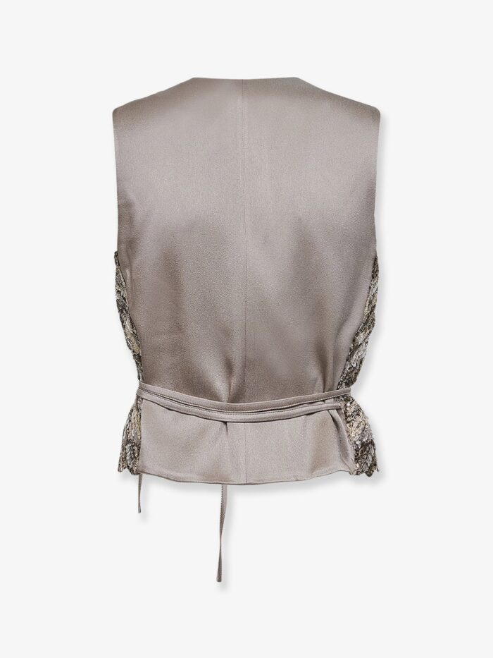 Brunello Cucinelli Vest With Sequins Embroidery