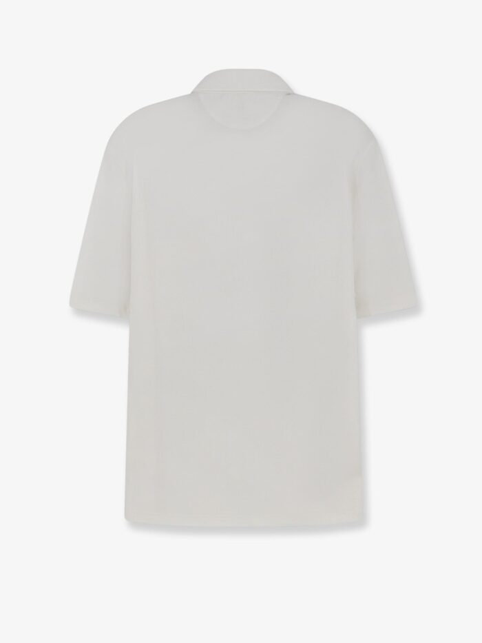 Brunello Cucinelli Virgin Wool Polo Shirt With Front Logo Patch