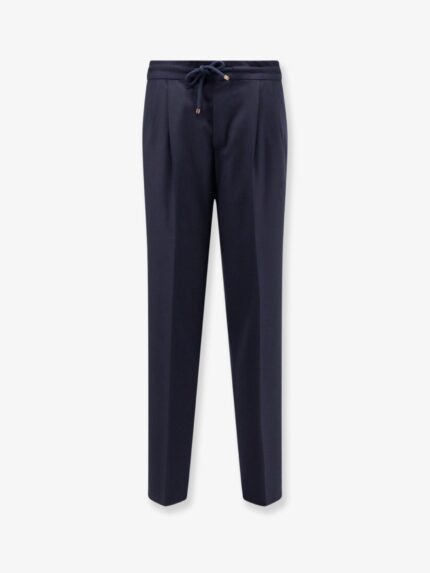 Brunello Cucinelli Virgin Wool Trousers With Adjustable Drawstring