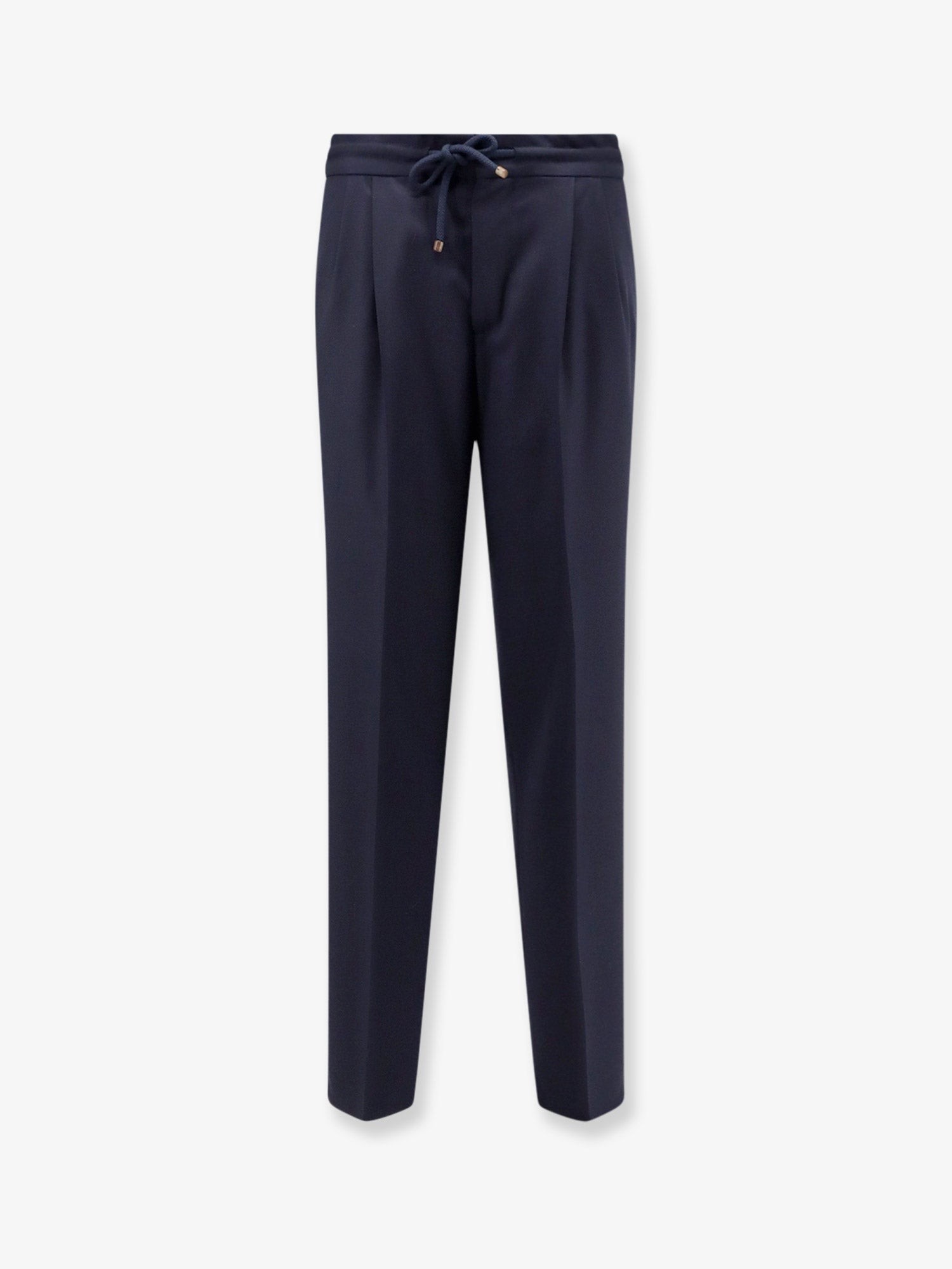 Brunello Cucinelli Virgin Wool Trousers With Adjustable Drawstring