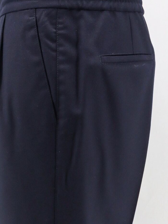 Brunello Cucinelli Virgin Wool Trousers With Adjustable Drawstring