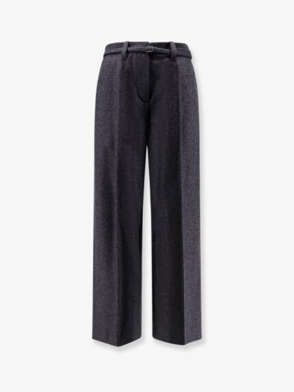 Brunello Cucinelli Virgin Wool Trousers With Belt