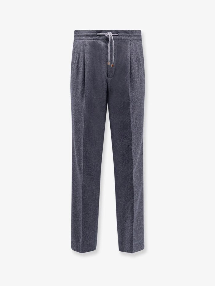 Brunello Cucinelli Virgin Wool Trousers With Drawstring