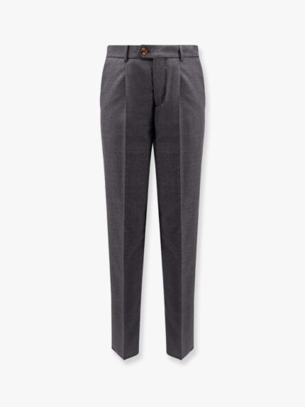 Brunello Cucinelli Virgin Wool Trousers With Pinces