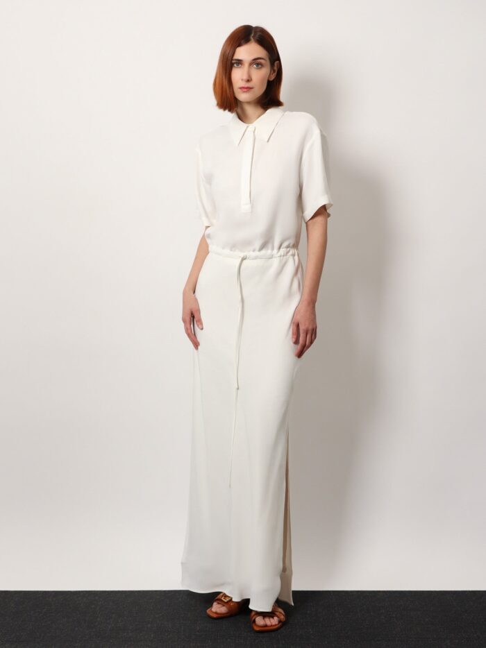 Brunello Cucinelli Viscose And Linen Long Dress Long Dress