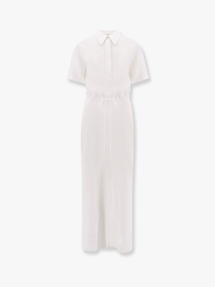 Brunello Cucinelli Viscose And Linen Long Dress Long Dress