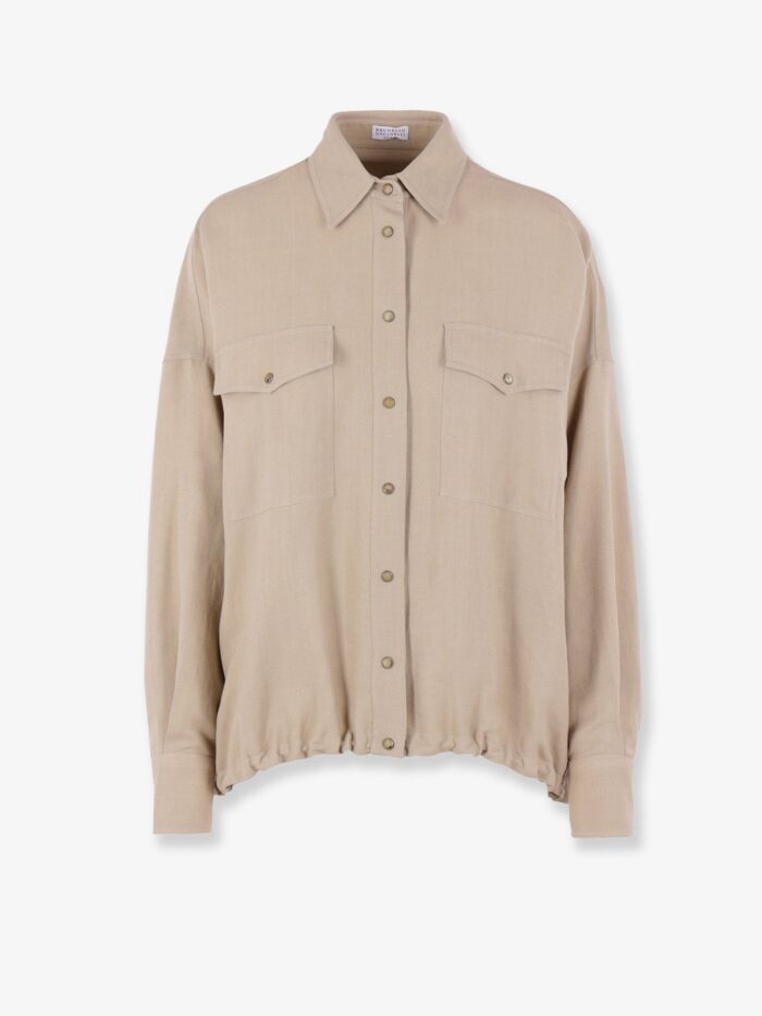 brunello cucinelli viscose and linen shirt Brunello Cucinelli Viscose And Linen Shirt