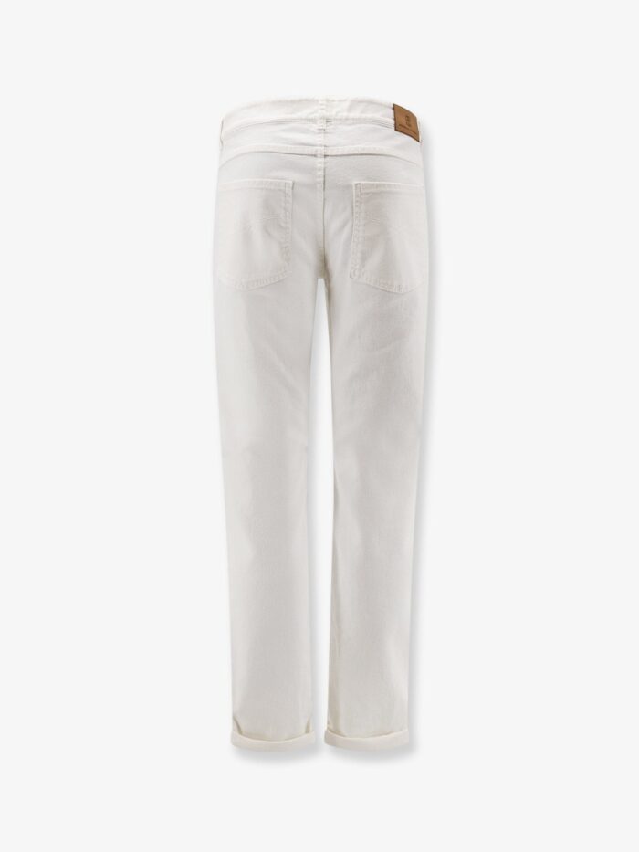 Brunello Cucinelli White Denim Trousers
