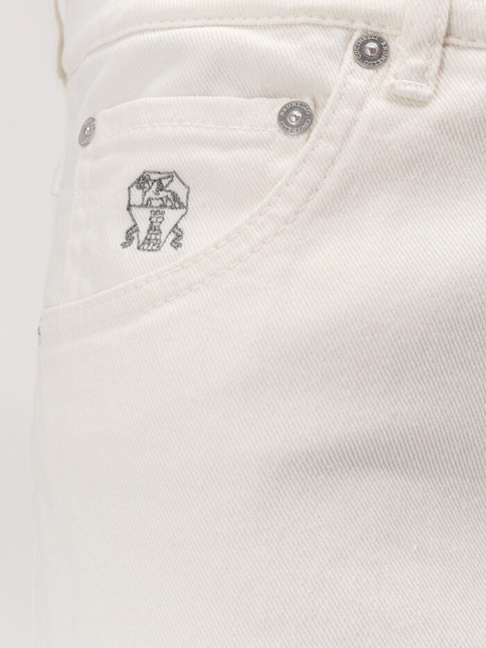 Brunello Cucinelli White Denim Trousers
