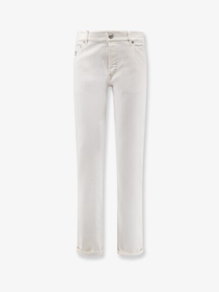 Brunello Cucinelli White Denim Trousers