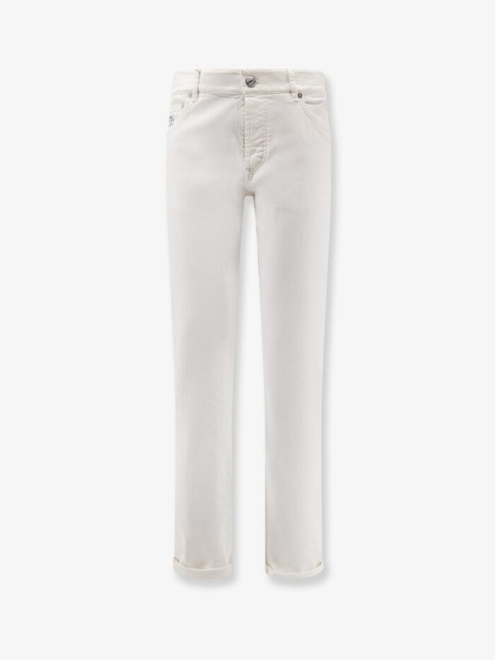 Brunello Cucinelli White Denim Trousers