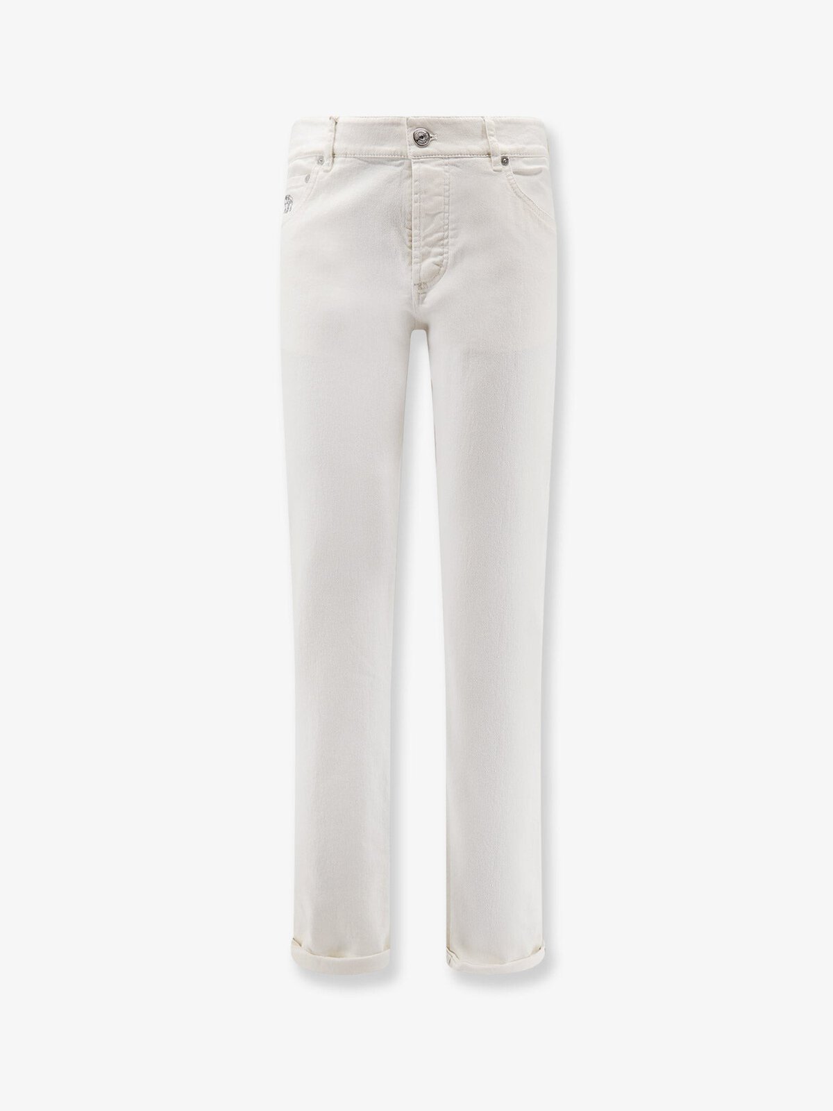 Brunello Cucinelli White Denim Trousers