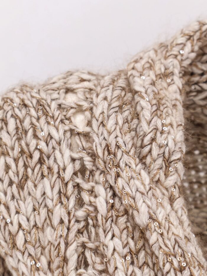 Brunello Cucinelli Wool And Cashmere Cardigan With Sequins