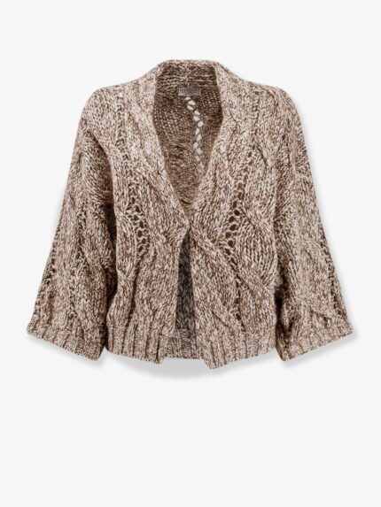 Brunello Cucinelli Wool And Cashmere Cardigan With Sequins