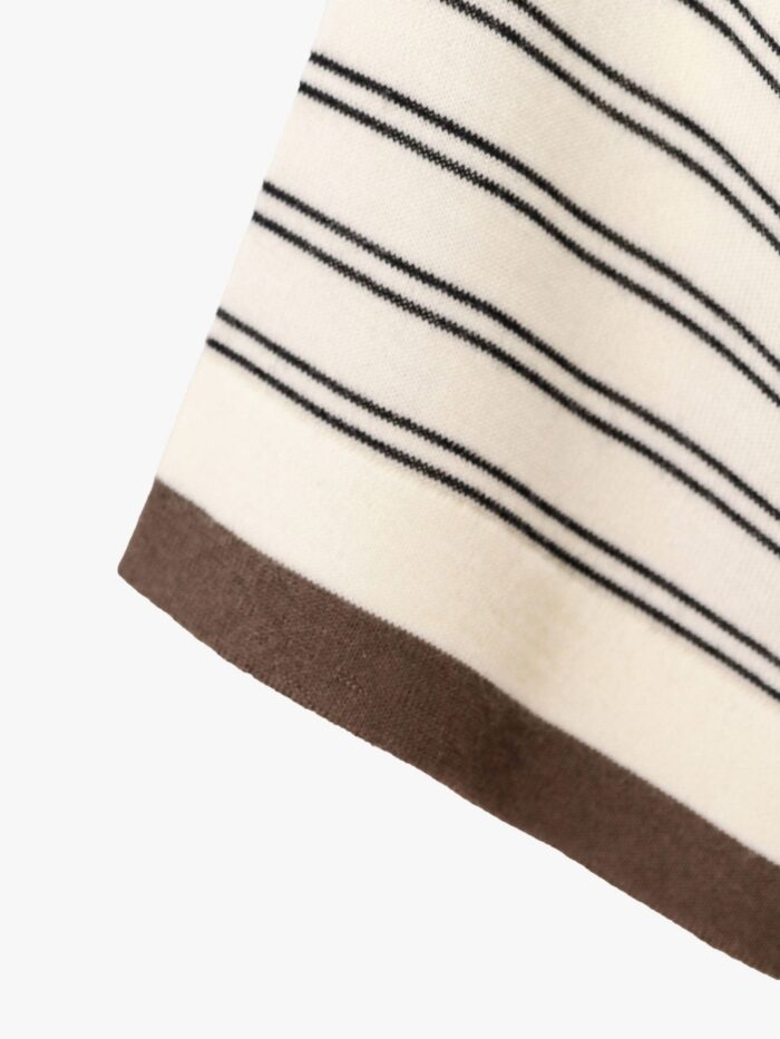Brunello Cucinelli Wool And Cashmere Sweater With Striped Motif