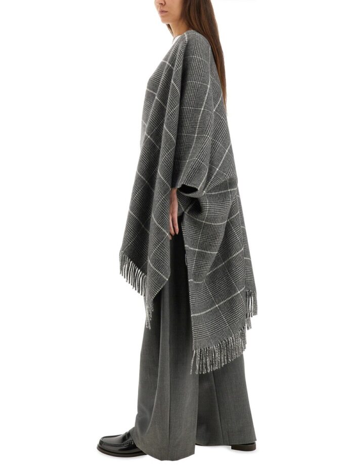 Brunello Cucinelli WOOL PONCHO WITH BANGS