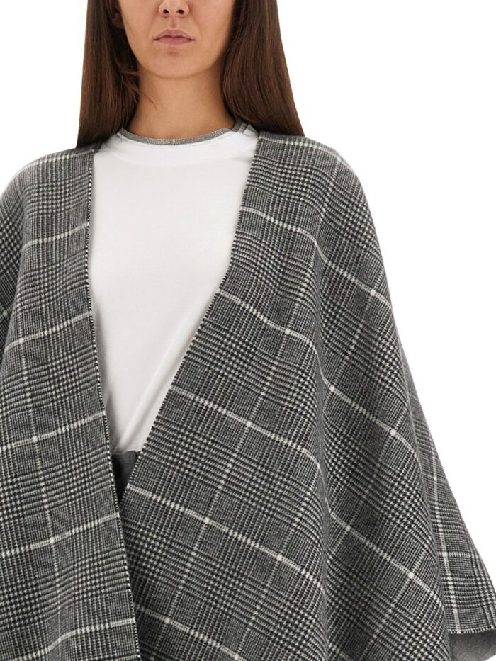 Brunello Cucinelli WOOL PONCHO WITH BANGS