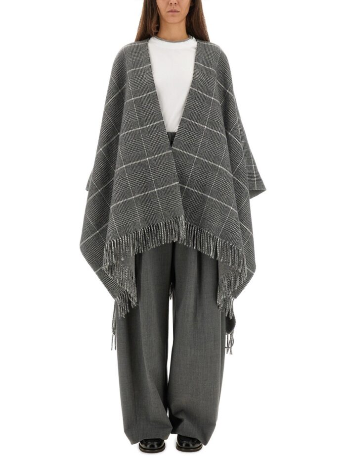 Brunello Cucinelli WOOL PONCHO WITH BANGS