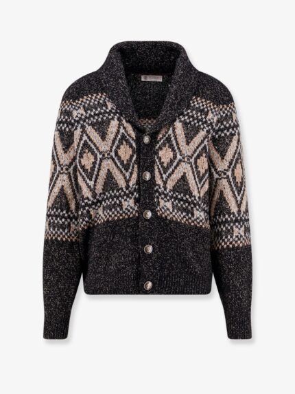 Brunello Cucinelli Wool, Silk And Cashmere Cardigan