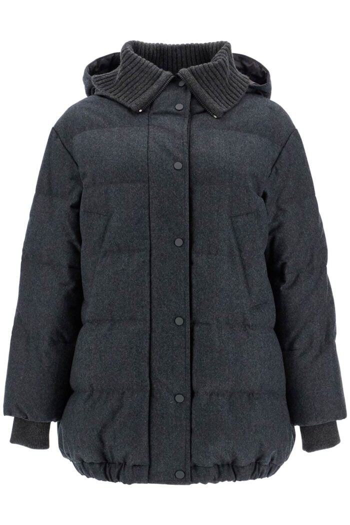 BRUNELLO CUCINELLI Woolen Down Jacket With Hood