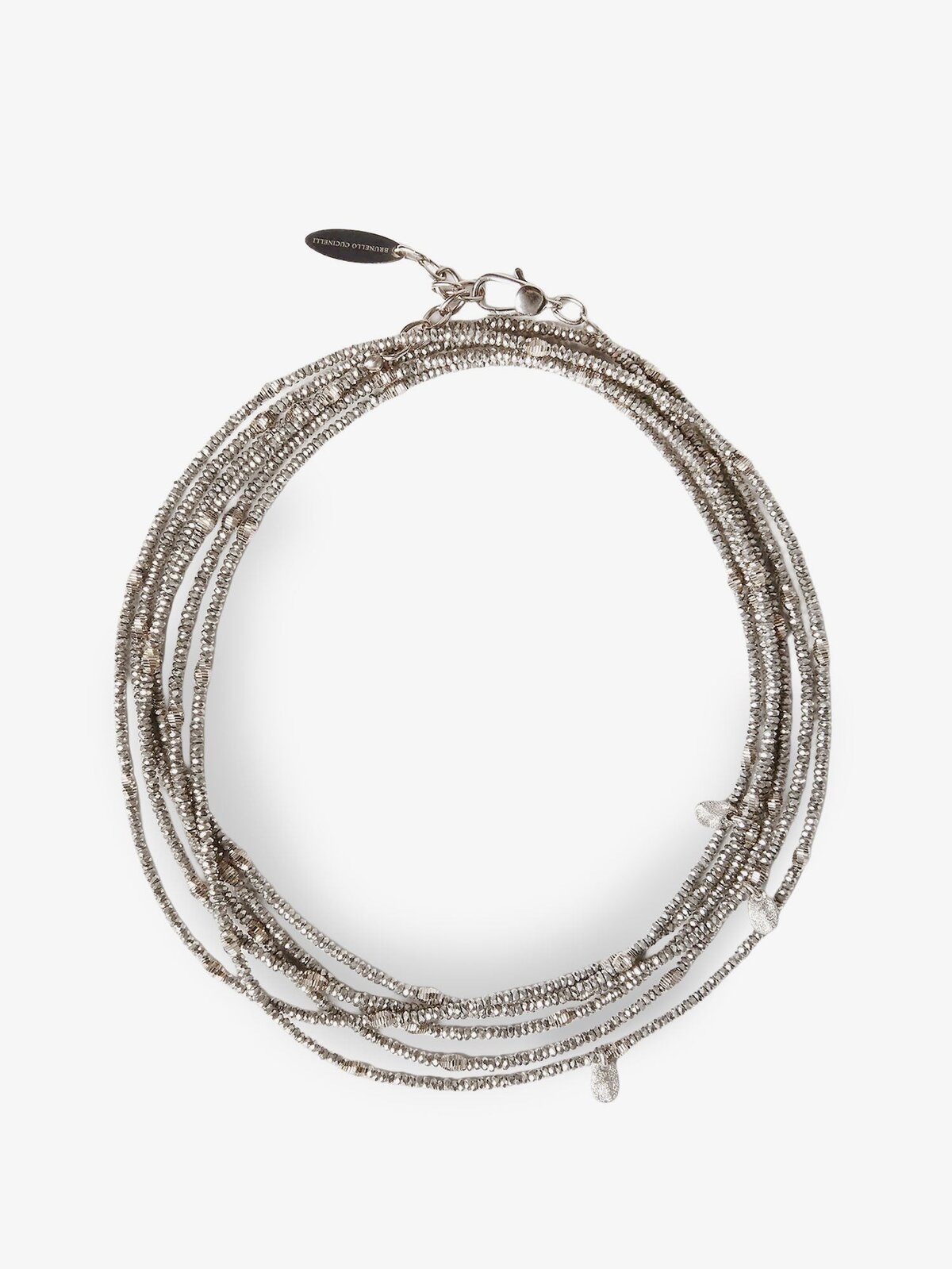 Brunello Cucinelli Wrap Hematite And 925 Sterling Silver Bracelet