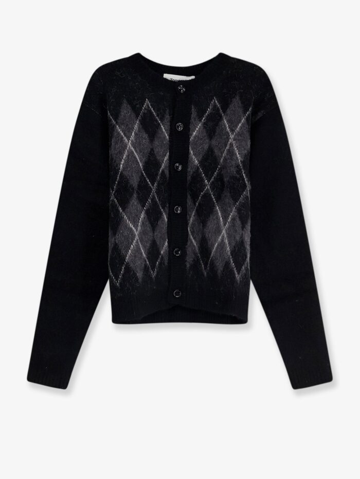 tonywack brushed argyle alpaca blend cardigan TONYWACK Brushed Argyle Alpaca Blend Cardigan