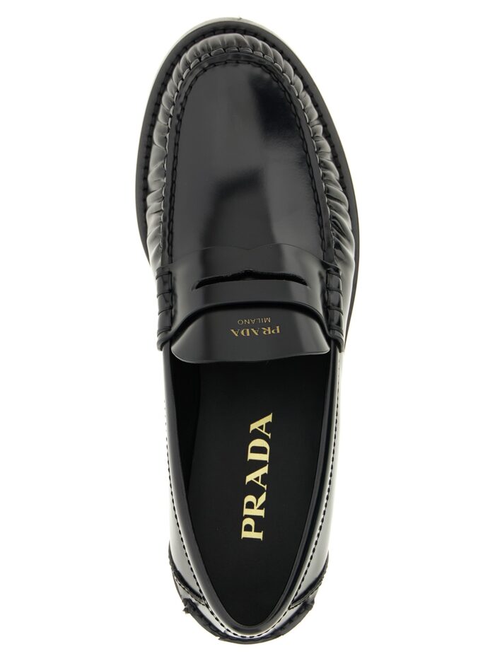 PRADA Brushed Leather Loafers