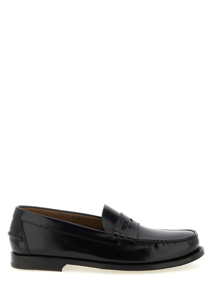 prada brushed leather loafers PRADA Brushed Leather Loafers