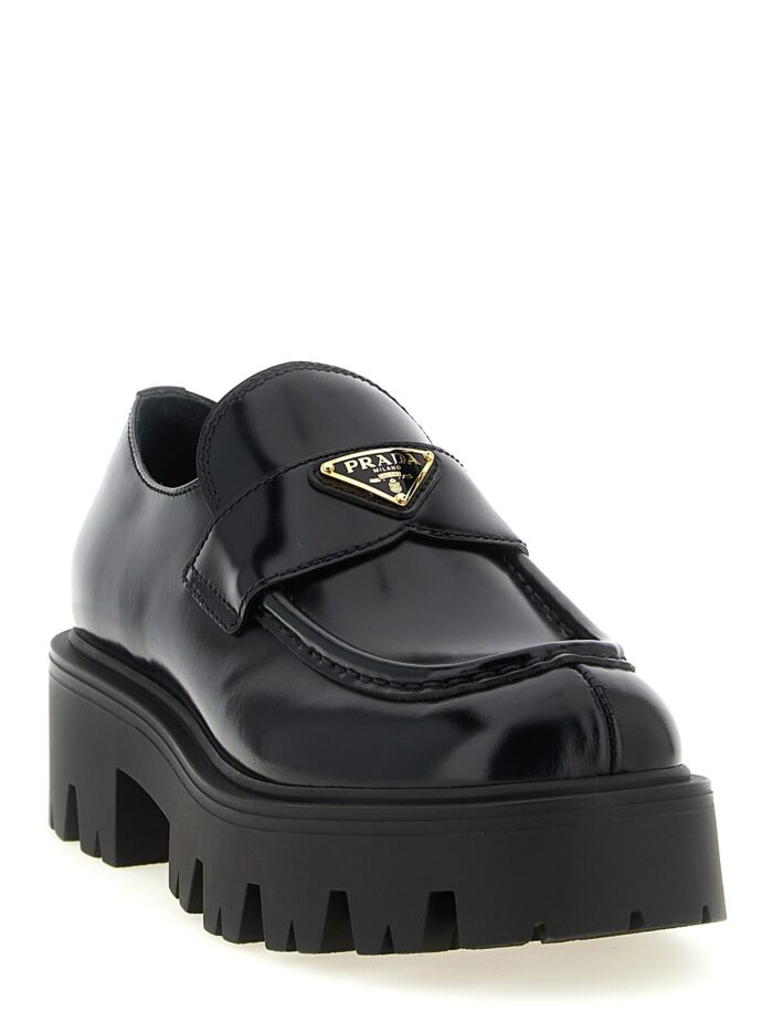 PRADA Brushed Leather Loafers
