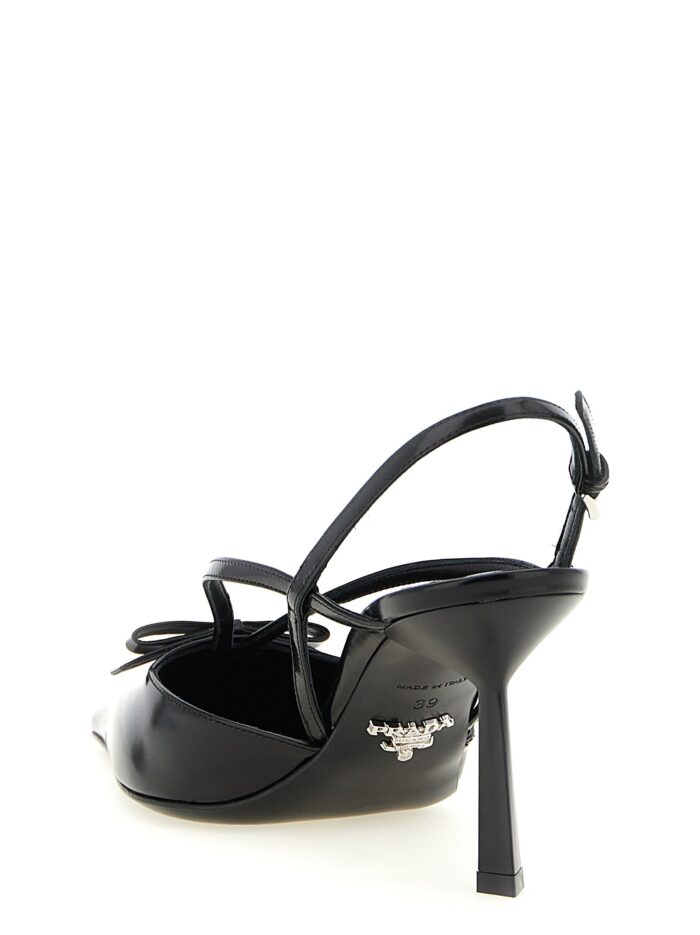 PRADA Brushed Leather Slingback Pumps