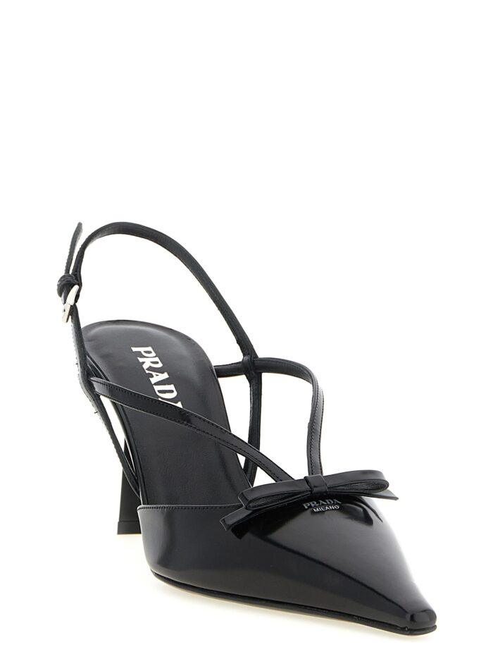 PRADA Brushed Leather Slingback Pumps