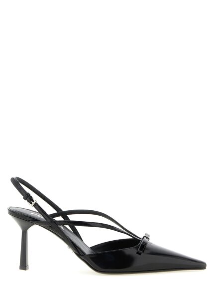 PRADA Brushed Leather Slingback Pumps