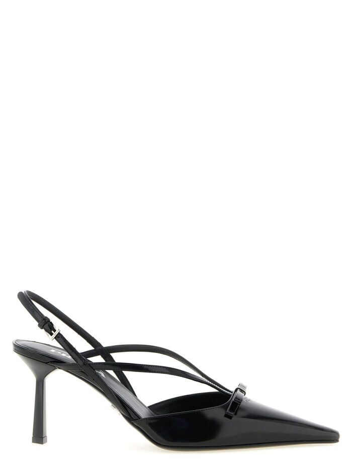 prada brushed leather slingback pumps PRADA Brushed Leather Slingback Pumps